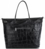 Bőr táska shopper bag Vittoria Gotti fekete V691622
